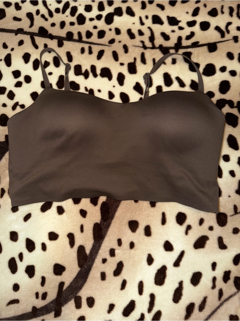 NIKE SKIMS Brown Seamless Strapless Bralette Camisole